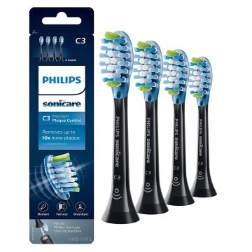 Philips Sonicare C3 Premium Plaque Defence Brosse Noir (4 pcs)