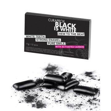 Black is White Chewing Gum Curaprox 12 pcs.