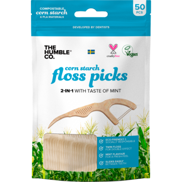 HUMBLE Brush Floss Pick, mint 