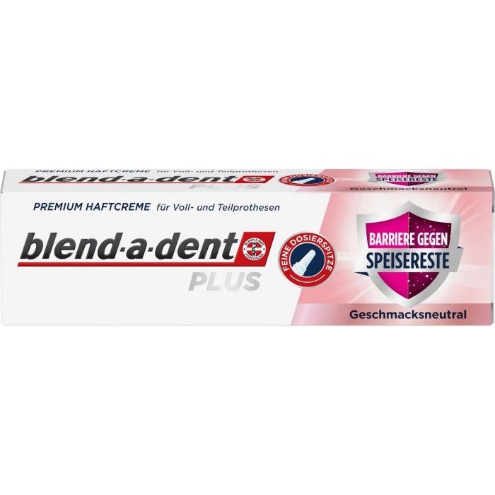 Blend-a-dent Plus Haftcreme mit Barriere gegen Speisereste (früher Duo Schutz) main product photo